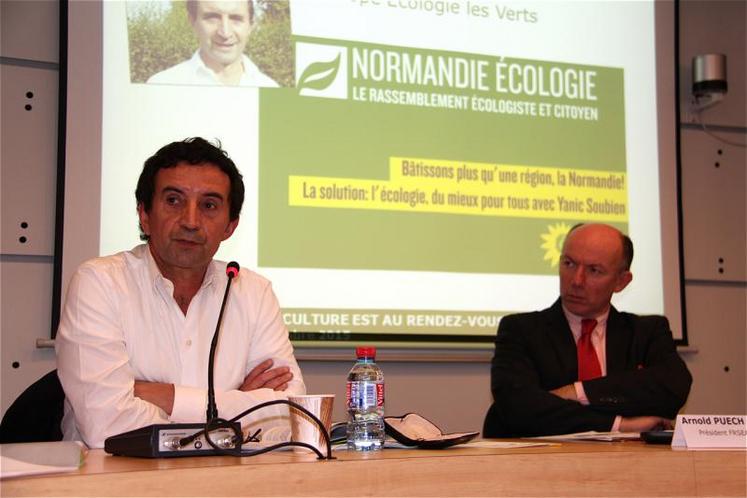 Claude Taleb Liste "Normandie Ecologie" "Il faut réussir la transition énergétique et écologique, manger un peu moins de viande mais en manger mieux. Avec les phytos, la santé des consommateurs est en ques