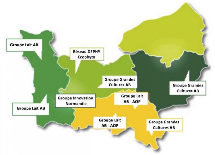 9 groupes bio animés par les Chambres d'agriculture de Normandie.