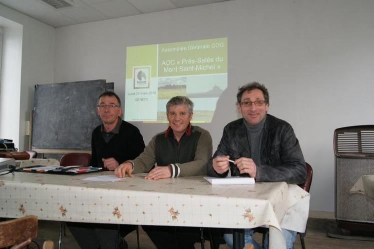 Yannick Frains (au centre) président de l’ODG pré-salé, « nous sommes ouverts à tous les éleveurs qui veulent faire de la qualité ».