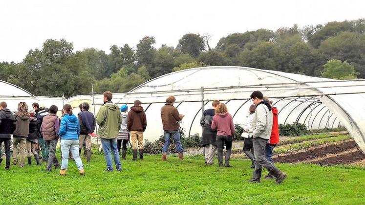 Visite organisée chez un maraîcher.