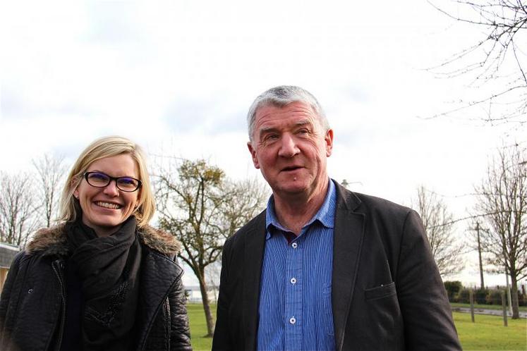 Marlène Guiadeur (Chef de projet Qualité du lait au CIRLAIT) et Jean Turmel (président du CIRLAIT) : “ActionLait est un plan d’actions construit en partenariat avec les intervenants en élevage de la région.”