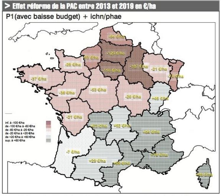 Les régions du Nord de la Loire sont les perdants de la réforme.