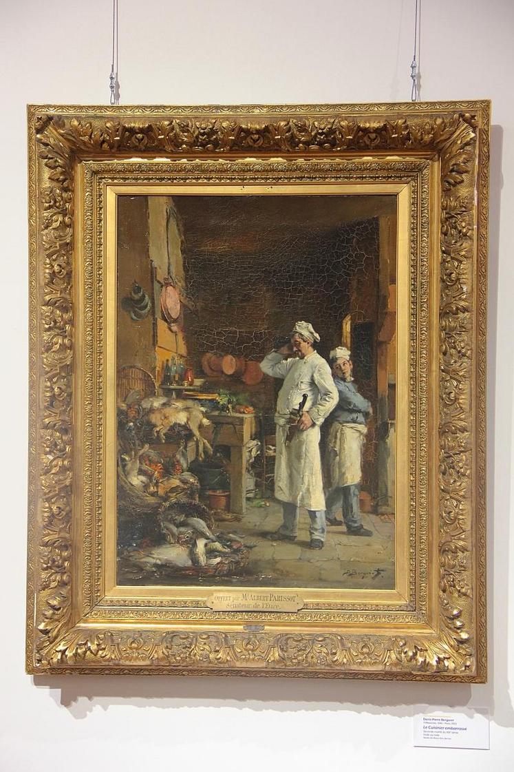 " Le cuisinier embarrassé ", huile sur toile de Denis Pierre Berget (1846-1910), Musée des Beaux-arts de Bernay