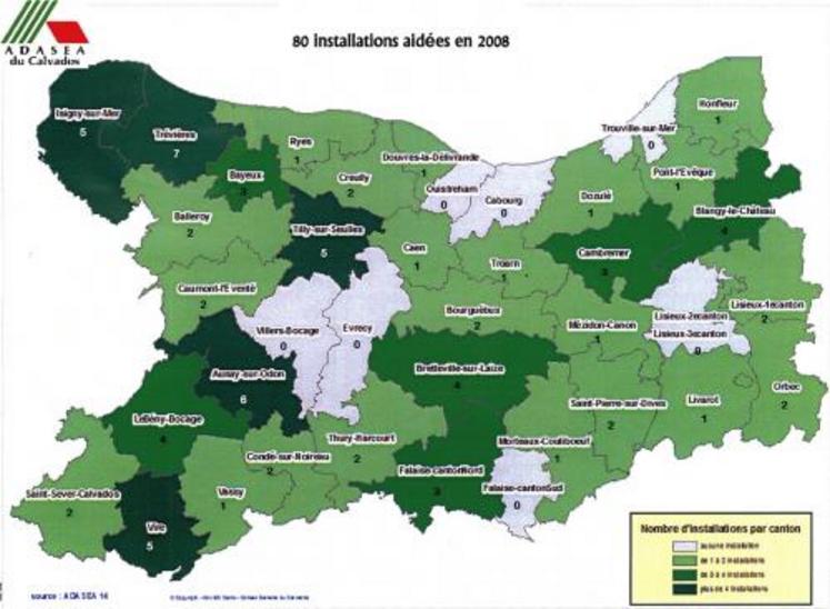 En 2007, 90 installations aidées avaient été recensées par l’Adasea.