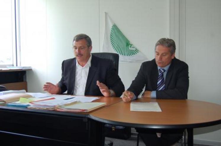Pascal Férey et Hervé Marie, “sur le dossier laitier, nous voulons tout d’abord que la France fasse son quota et tout son quota”.