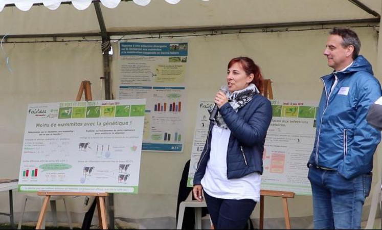 Sylvie Chartrain du laboratoire agronomique normand (Lano) et Etienne Salze, technicien chez Elvup.