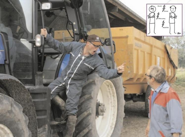 “Passer ses nerfs sur le tracteur n’est pas la seule solution !”.