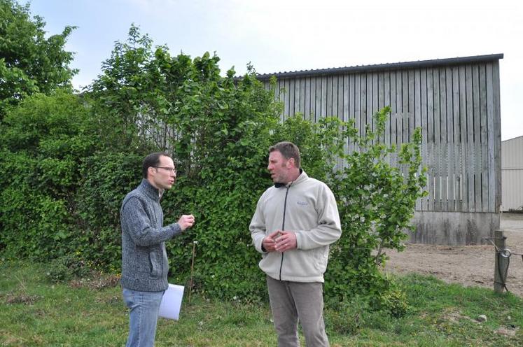 David Lesouëf et Stéphane Pestel. Le GAEC de La Bessinerie n’exclut pas un second programme de replantation comme, par exemple, recouper une parcelle d’une dizaine d’hectares en deux. “On aurait plutôt tendance à refermer le parcellaire”, indique L’éleveur. Le conseiller boisement à la Chambre d’Agriculture de la Manche acquiesce même s’il reconnaît que “replanter” n’est pas encore une priorité.