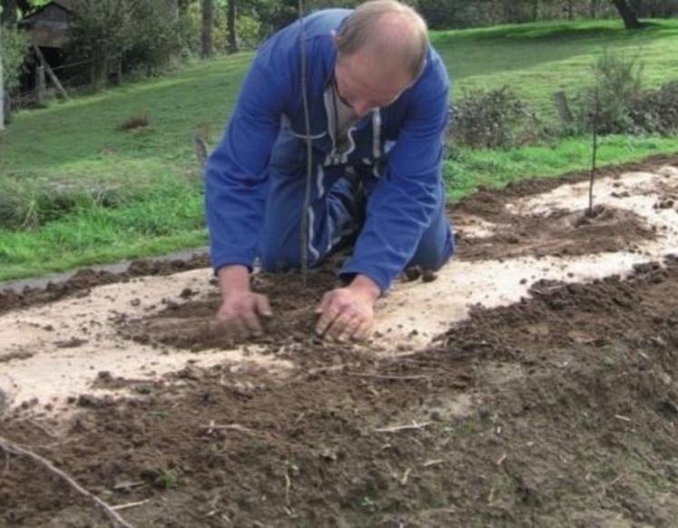 Talus en cours de plantation.