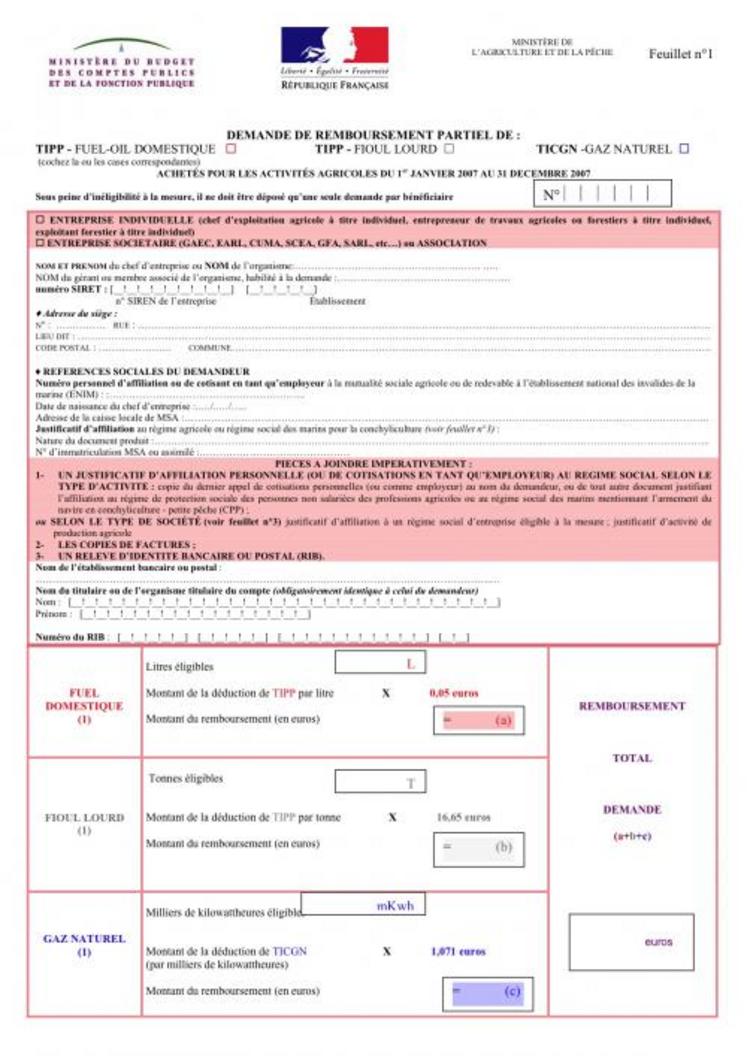 Le PDF du formulaire est téléchargeable en bas de l'article. en