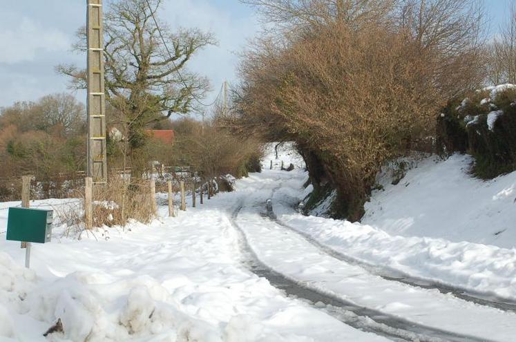 Des routes quasiment impraticables sur le réseau secondaire qui pénalisent les livraisons d'aliments et la collecte du lait.