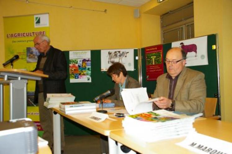 Françoise Chardine (présidente de l’AREFA) et Jean Grimbert (secrétaire général de la FDSEA) : “notre objectif est d’améliorer la mise en relation entre l’offre et la demande”.