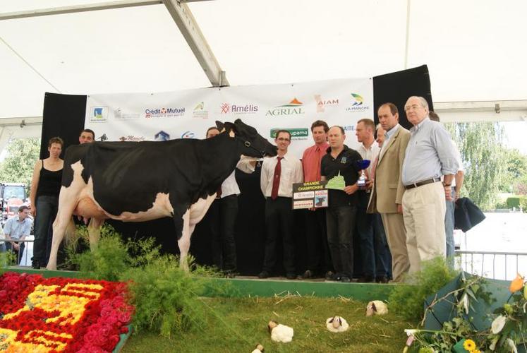 "Carmen", elle vient tout droit de la Seine-Maritime. Elle remporte le prix de Grande Championne "Normandie" Prim'Holstein.