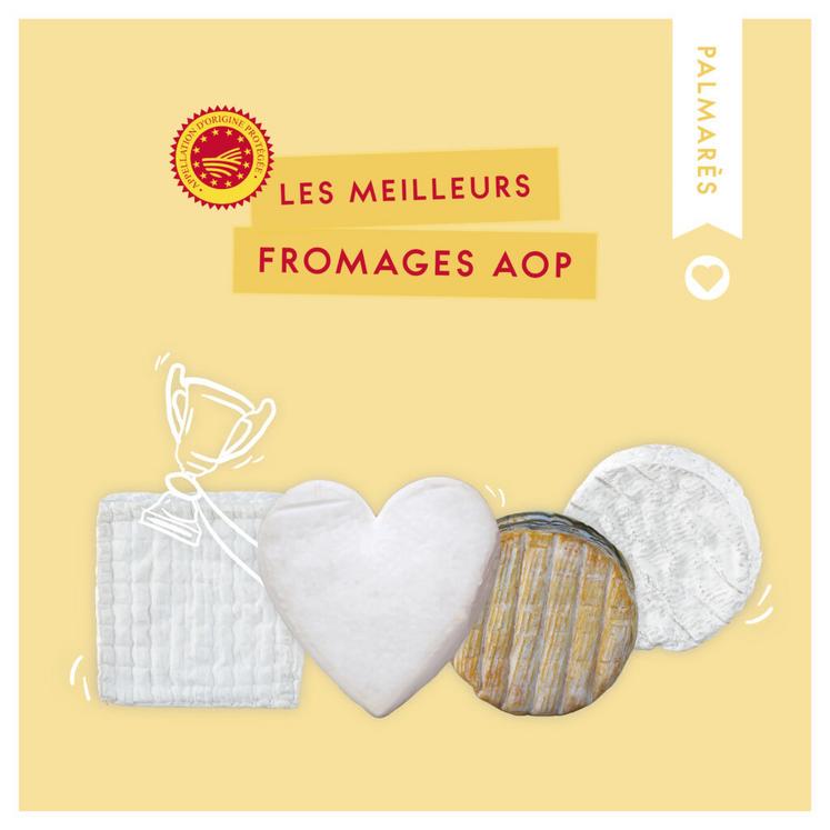 Quatre fromages AOP normands forment l'emblème de la région Normandie.