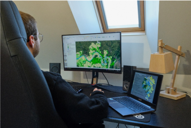 Louis Parey, en Fac de géographie à Caen, a été pris en stage par le Parc pour effectuer des modélisations cartographiques.