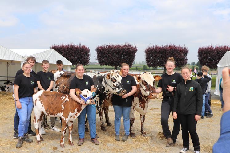 Une vingtaine d'élèves du campus agricole Tracy Vire a prêté main-forte aux organisateurs et éleveurs durant ces deux jours. Ils ont également présenté trois vaches Normandes.
