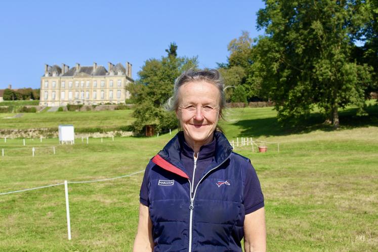 Anne-Violaine Brisou, heureuse de sa venue au Haras du Pin.