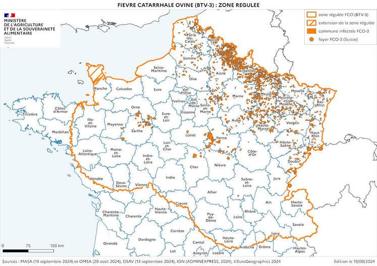 En cas de suspicion de FCO ou de MHE, la visite et le déplacement du vétérinaire, ainsi que les prélèvements et les analyses, sont pris en charge par la DDPP.