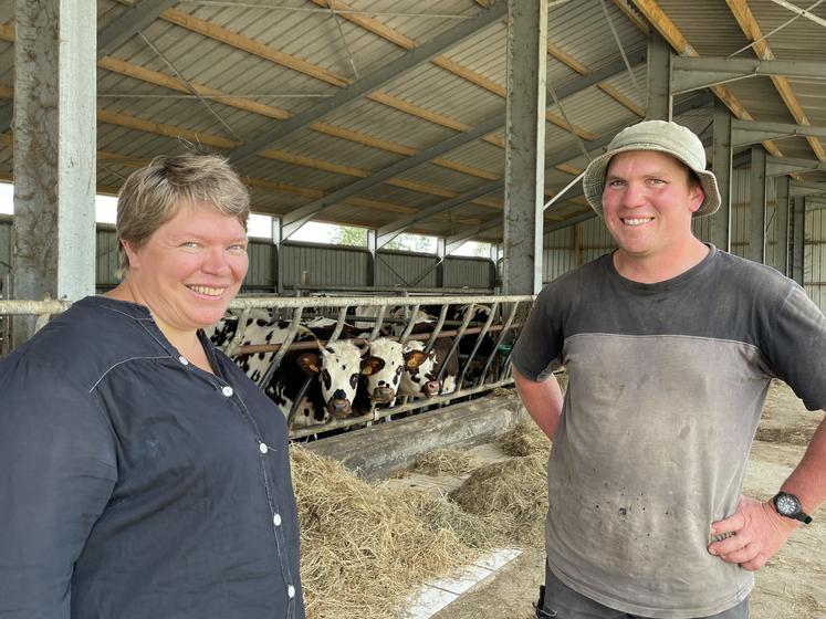 Jérémy Beuve s'est fait accompagner entre autres par Floriane Marie, conseillère à la Chambre d'agriculture de la Manche.