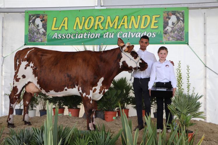 Clémence Massu a deviné le poids de l'égérie de Vachement Caen : Soucieuse pèse exactement 582 kg.