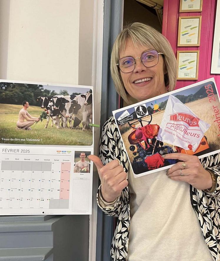 Linda Trébern, photographe, a saisi les différents clichés du calendrier 2025 des JA de la Manche, disponible entre autres dans ses magasins.