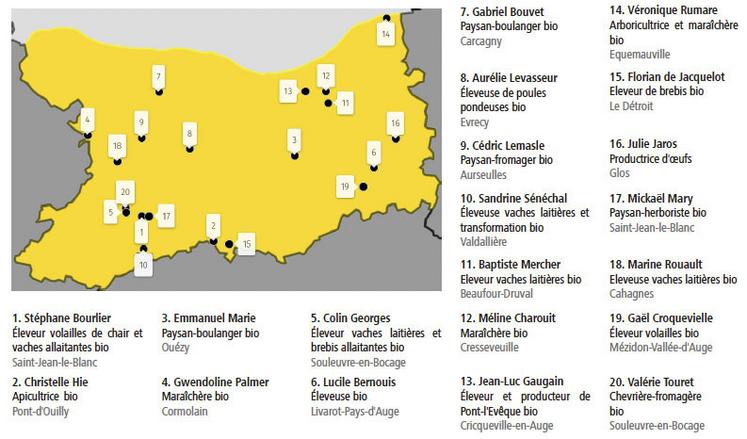 Liste et répartition géographique des candidats : 95 % sont en AB. "On ne cautionne pas toutes les agricultures", assume Emmanuel Marie.