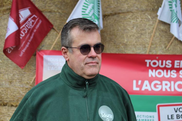 Sylvain Delye, président de la FDSEA et candidat sur la liste de la chambre régionale d'agriculture de l'Orne 2025