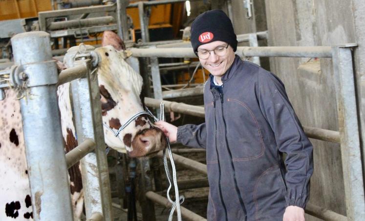 Théo Foulon est fils d'éleveur laitier eurois. En 100 % Prim'Holstein, leur exploitation sera représentée lors du National de la race à la fin de l'année à Alençon.