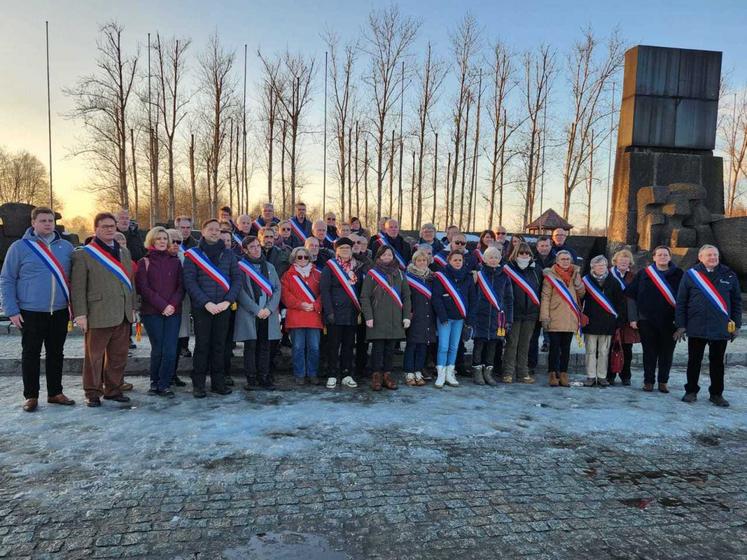 Une délégation manchoise s'est déplacée à Auschwitz fin janvier 2025 pour le 80e anniversaire de la libération du camp d'Auschwitz.