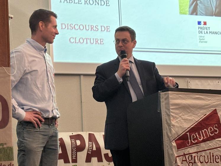 Le préfet de la Manche, Xavier Brunetière, a rappelé les échanges constructifs qu'il entretient avec la profession agricole.