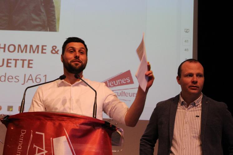 Au lendemain de la session d'installation de la Chambre d'agriculture de l'Orne, dotée d'un président fraîchement élu, alias Guillaume Larchevêque, les jeunes coprésidents Armand Prod'homme et Ghislain Huette, ont organisé leur assemblée générale à Alençon. 