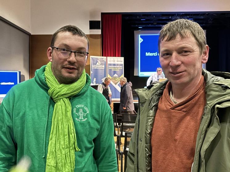 Nicolas Dumont, agriculteur à Saint-Barthélemy, et Nicolas Boulé, agriculteur à Saint-Clément-Rancoudray, s'intéressent à l'impact sur l'agriculture. Ils devraient déposer leurs avis pour que la profession agricole soit prise en compte.