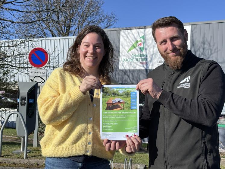 À l'antenne de Valognes, Fabien Olivier, responsable et Valentine Le Velly, conseillère, proposent une série de réunions d'information notamment le 22 avril sur les droits sociaux, autrement dit, la MSA.