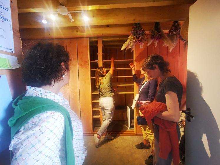 Iulia a pu échanger avec les participants sur son parcours à l'installation.