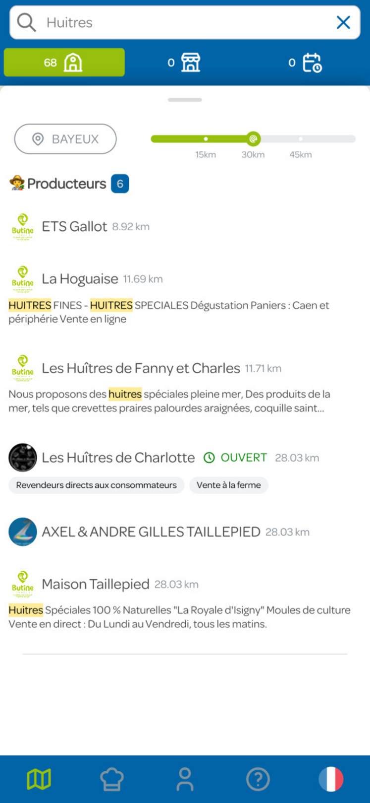 On peut aussi faire des recherches selon ses propres critères.