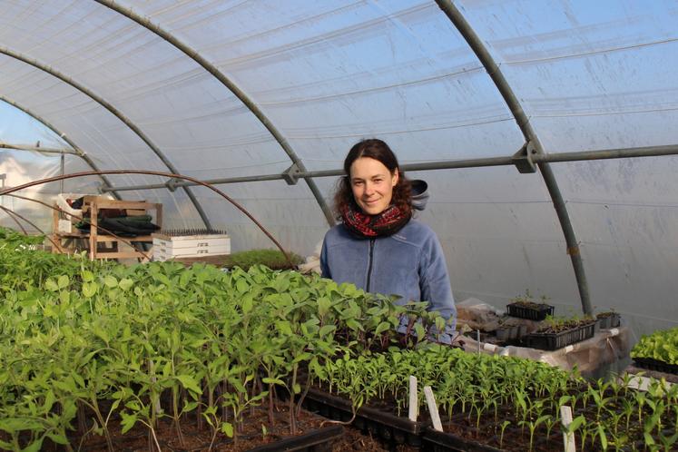 Anne-Charlotte Dhaisne est en phase d'installation sur 2 ha de terre maraîchère à Condé-sur-Risle, dans l'Eure.