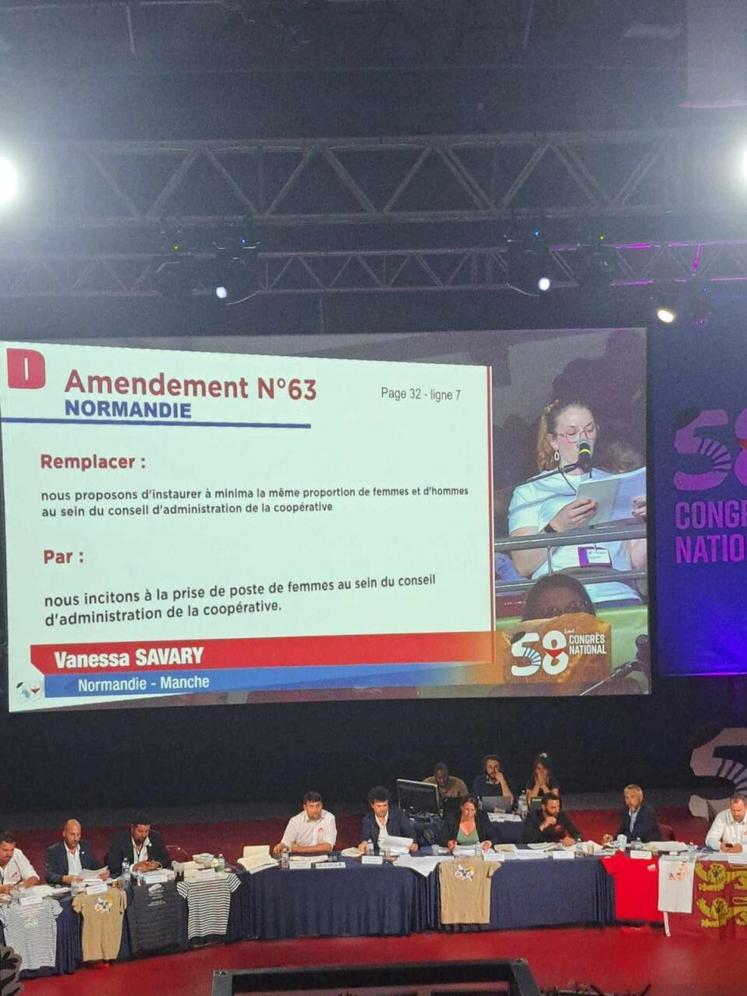 Vanessa Savary a porté un amendement lié à la place des femmes dans les conseils d'administration dans les coopératives et institutions.