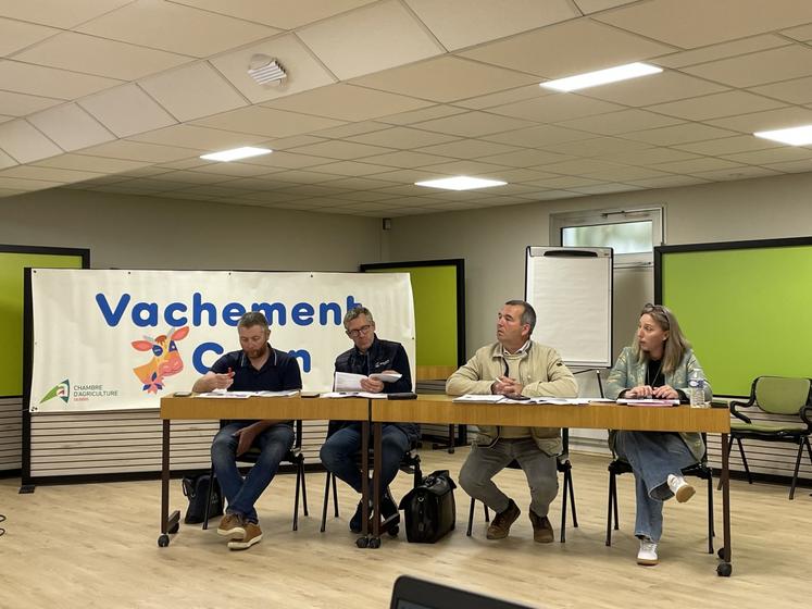 "Une nouvelle édition s'engage. C'est en équipe que nous avons réussi à faire de Vachement Caen un événement qui donne une image positive de nos métiers", relève Clément Lebrun, président de Vachement Caen, entouré d'Antoine Bossuyt, vice-président, Stéphane Labarrière, trésorier et Jennifer Bandrac-Lacroix, cheffe de projet.