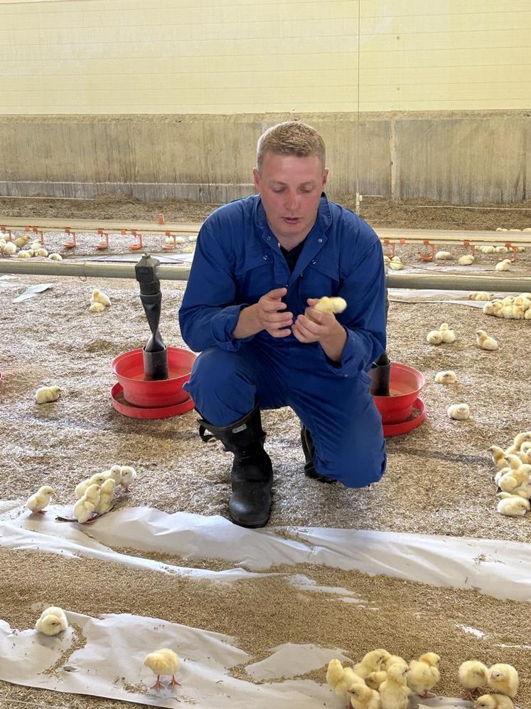 Gaëtan Leligois est installé en élevage avicole à Amayé-sur-Seulles depuis 2020.
