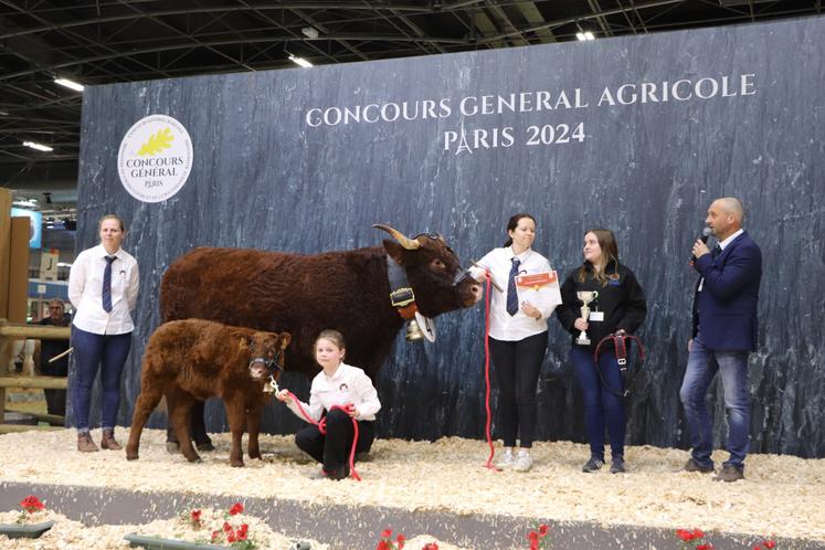 Lucie Lesieur au concours général agricole Salers du Salon international de l'agriculture 2024.
