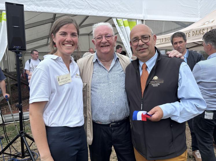 Gérard Bamas, entouré de Fabienne Fleury et David Guérin.