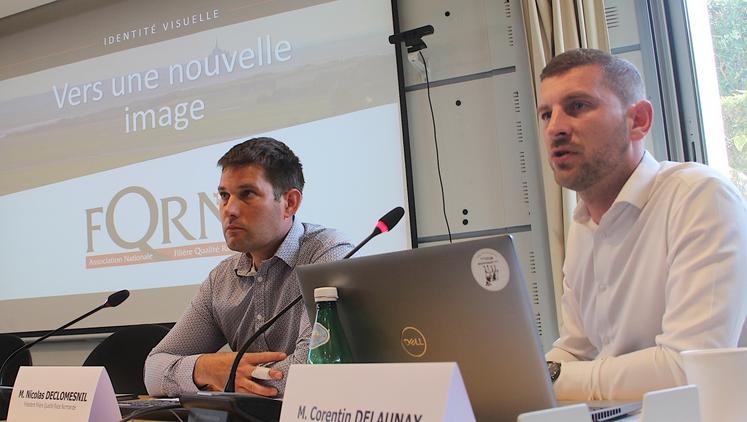 Nicolas Declomesnil (président de la FQRN) et Corentin Delaunay (directeur de l'OS Normande) : "il faut donner l'envie aux éleveurs de faire ou refaire de la Normande".
