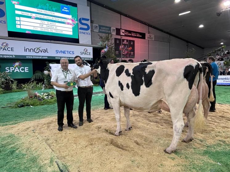 Thierry Chanu, éleveur de Burcy (Valdallière), a participé au Space pour la dernière fois avec une vache. Il repart avec un 2e prix de section.