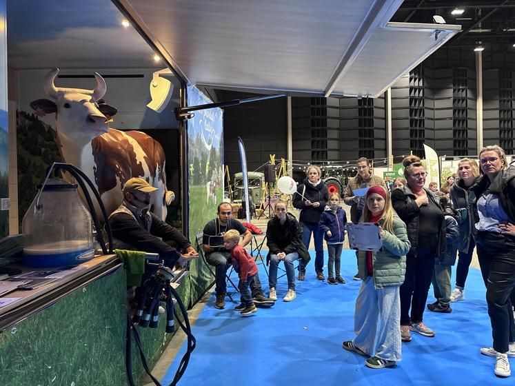 Le monde de l'élevage est bien présent dans l'Orne. L'interprofession laitière était là pour animer des ateliers à destination des familles.