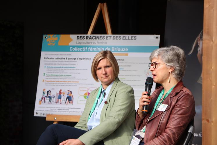 Ici, Laure Figeureu et Aurélie Demairé qui ont témoigné de leurs parcours d'entrepreneuses.