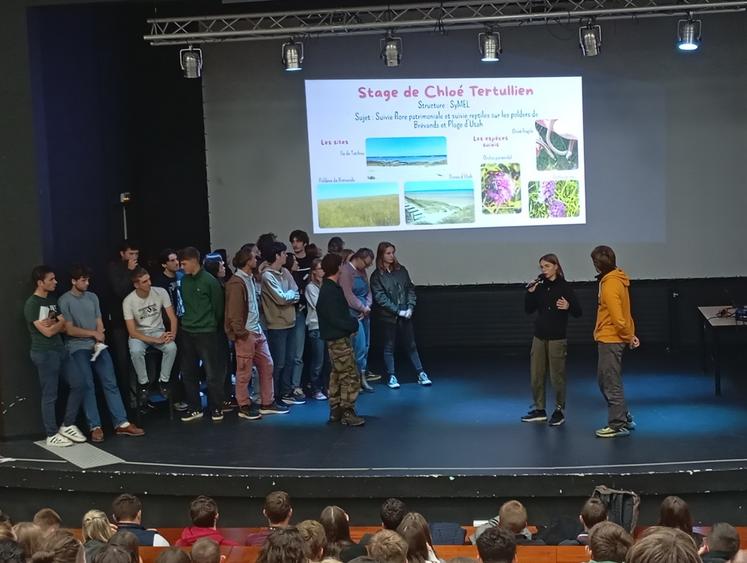 Les élèves en  2e année de BTS GPN (Gestion et Protection de la Nature) et GE (Génie Écologique) ont partagé leurs projets de classe et leurs stages à leurs camarades de 1re année.