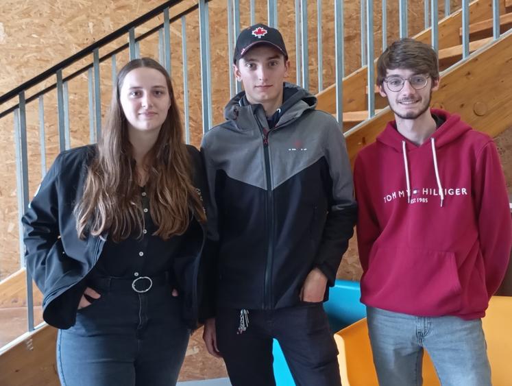 " J'ai fait mon stage au Canada, à la ferme Dumont Mirel ", raconte Benjamin Cordeau, élève en 2e année de ACS (Analyse, Conduite et Stratégie de l'Entreprise), entouré de ses camarades Mélissa Chapon et Amaury Ripaux.