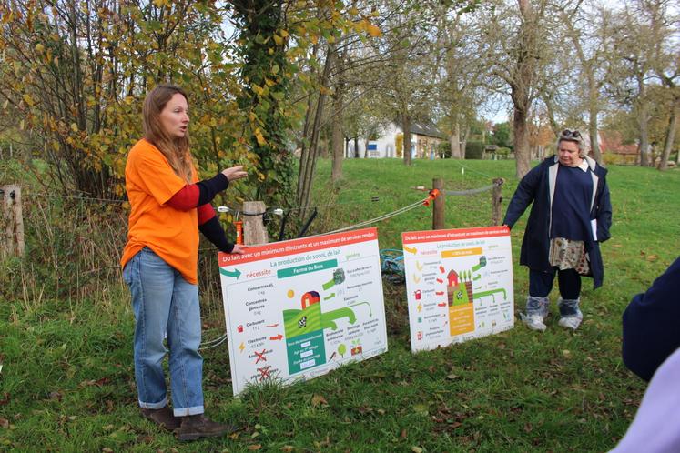 L'Idele a présenté la ferme sur plusieurs aspects à la soixantaine d'étudiants présents (de la Terminale au BTS).