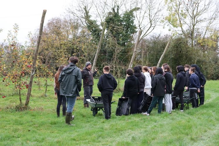Jean-Baptiste Jacob a donné les consignes de ramassage aux élèves avant de les laisser opérer en autonomie sur la matinée.