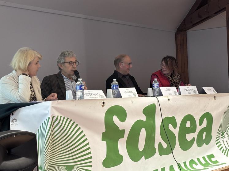 Catherine Guérault, Gérard Bédouin, Patrick Poullain et Vanessa Savary à la tribune.